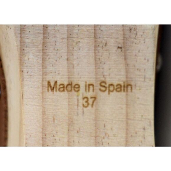 Antropologie SPAIN BROWN GENUINE LEATHER ROUND TOE LOW HEEL SABO SHOES Sz 37 - Picture 8 of 11